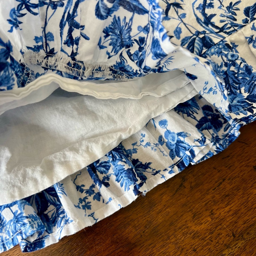 Janie and Jack Floral Blue and White Dress Sz 7 - Picture 7 of 10